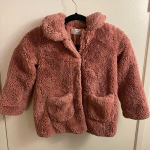 H&M Pink Puffer Jacket with Plush Texture